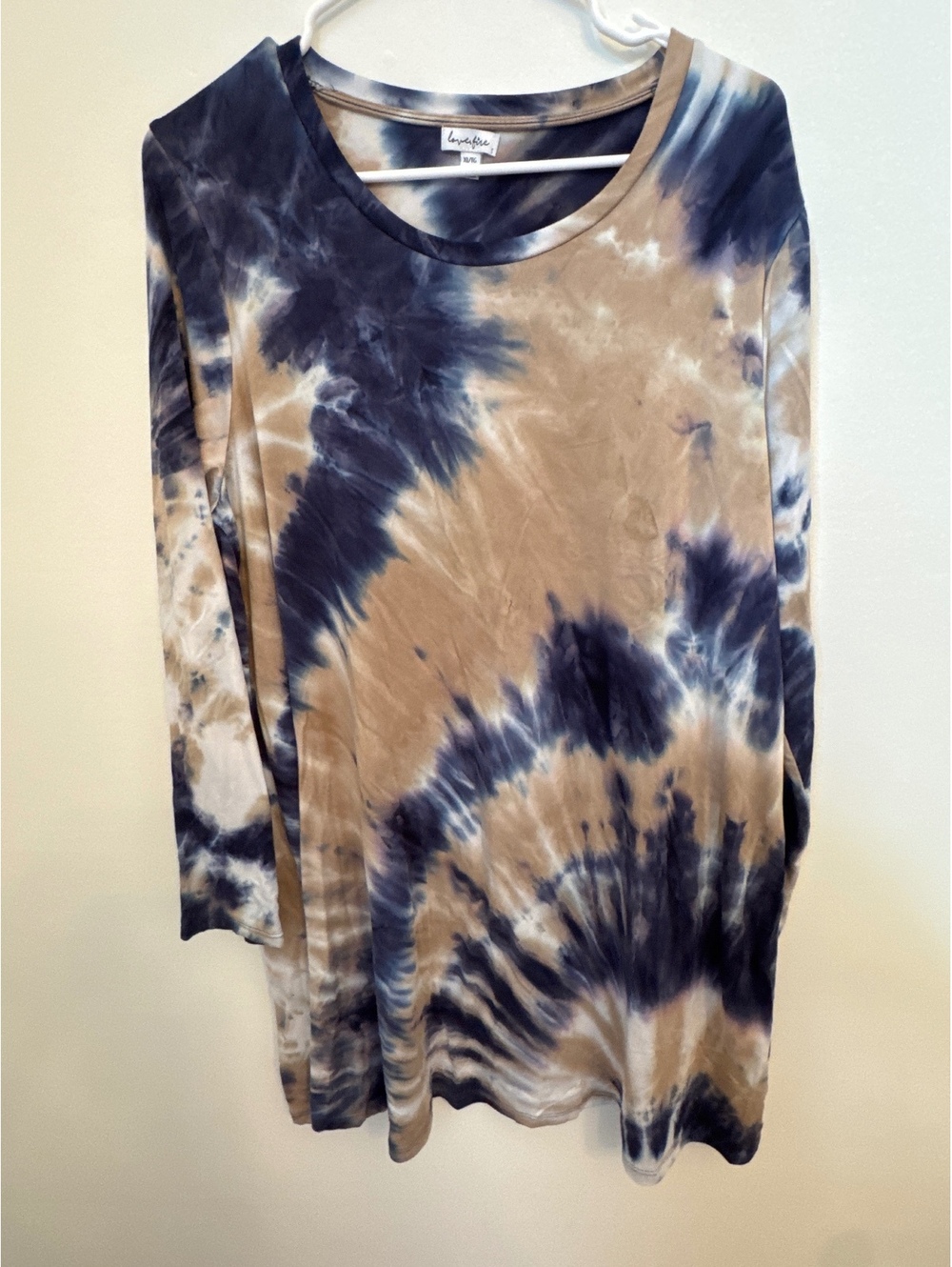 Love Fire XL Tie-Dye Long Sleeve Dress